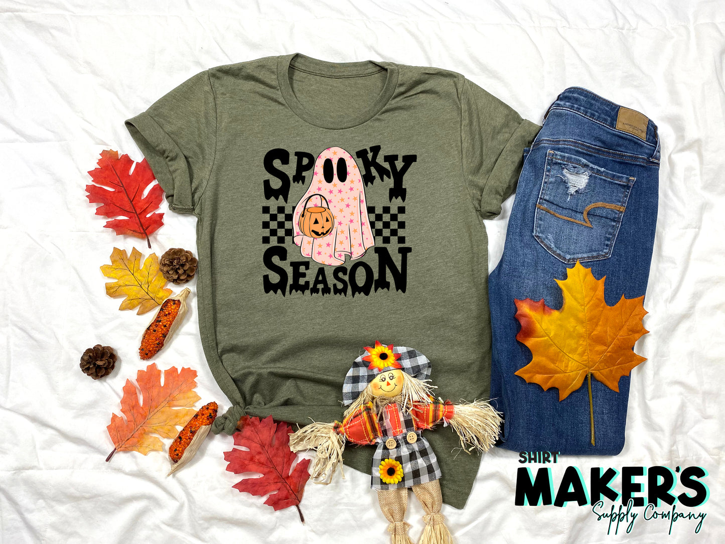 Spooky Season Ghost Halloween Screen Print Transfer