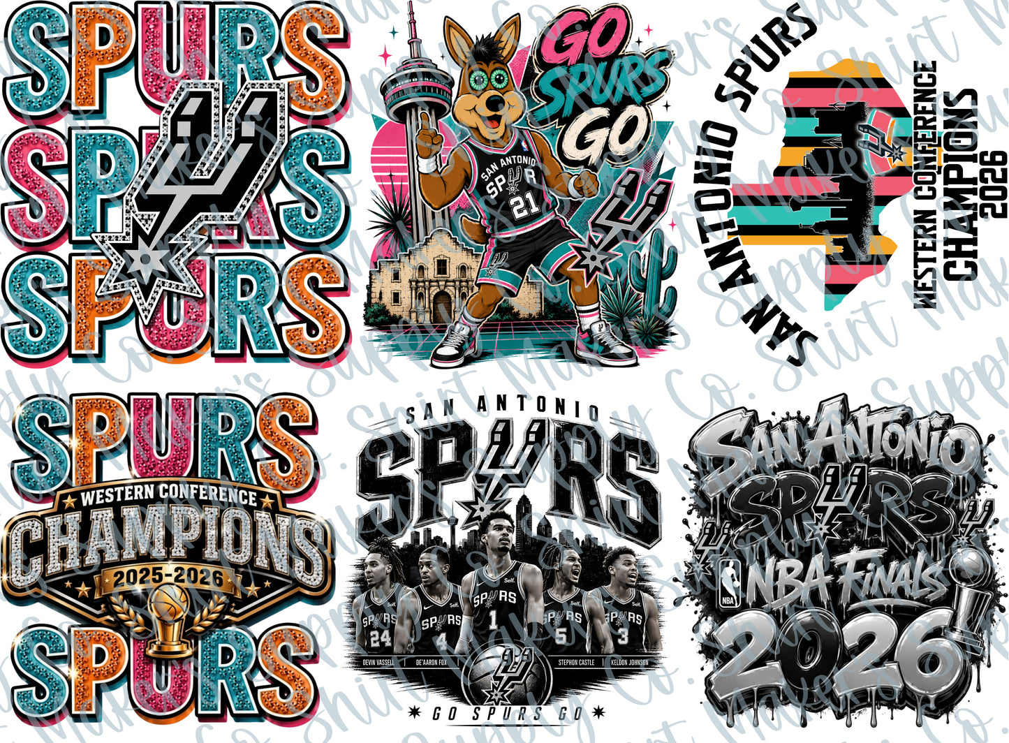 San Antonio Spurs #4 DTF Gang Sheet
