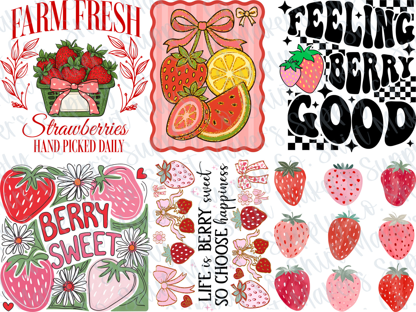 Strawberry Summer DTF Gang Sheet
