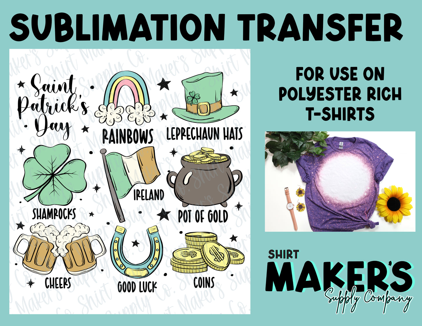 St. Patrick's Day Sublimation Transfer