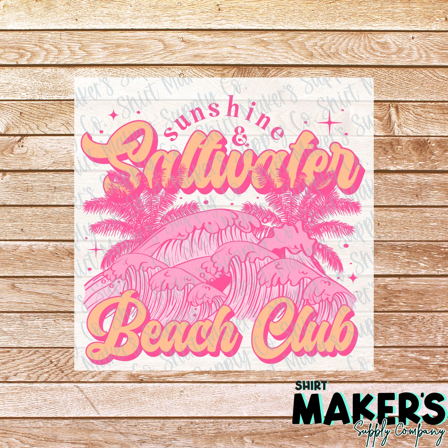 Beach Club DTF or Sublimation Transfer