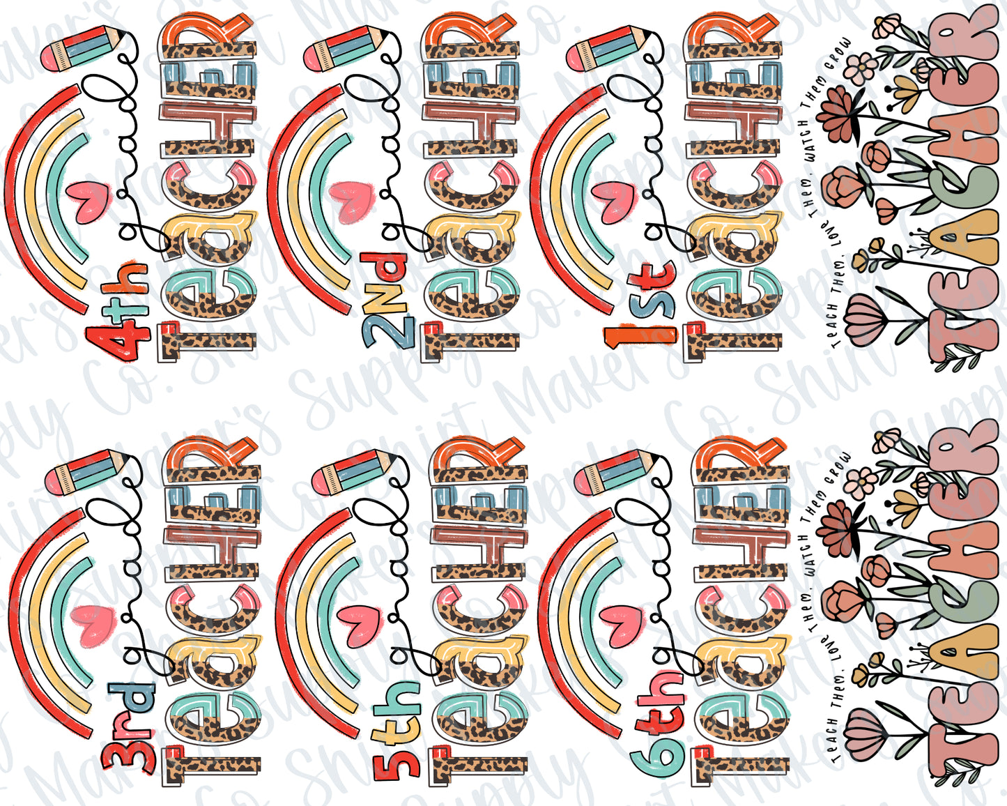 Teacher #2 DTF Gang Sheet