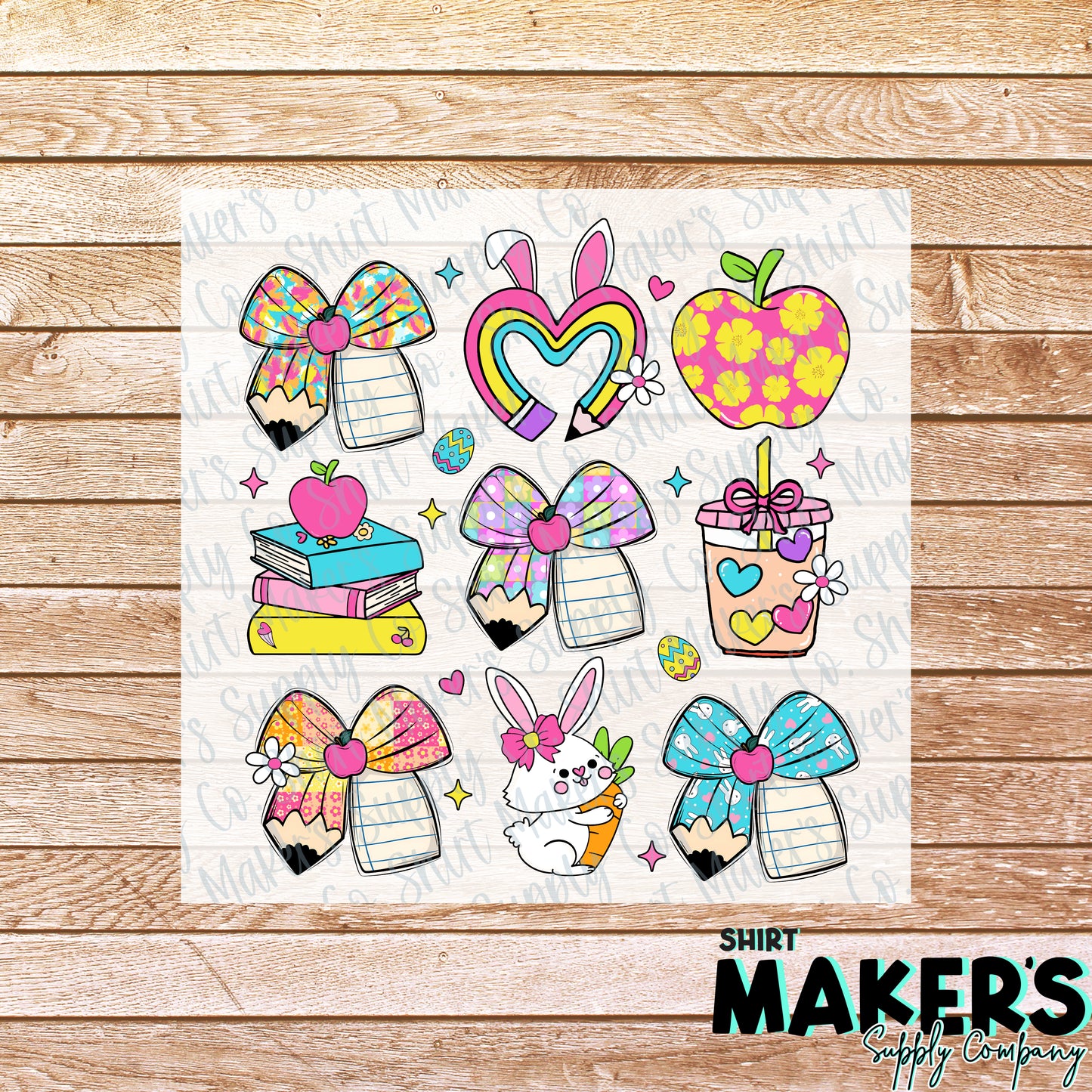 Easter Teacher Coquette DTF or Sublimation Transfer