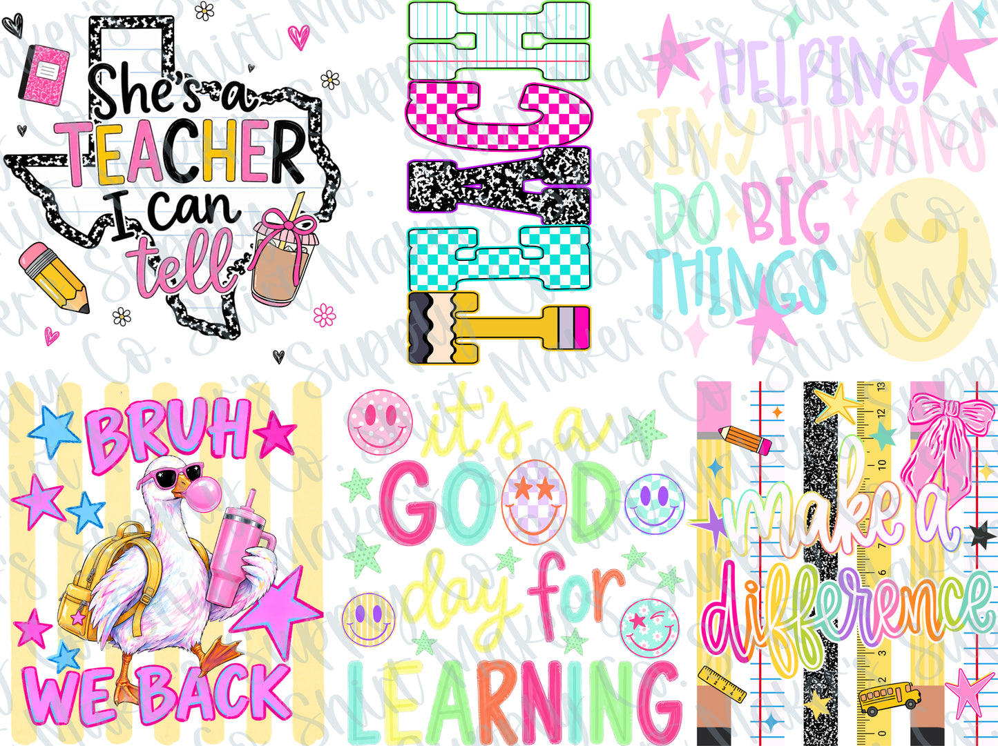 Teacher #1 2026 DTF Gang Sheet