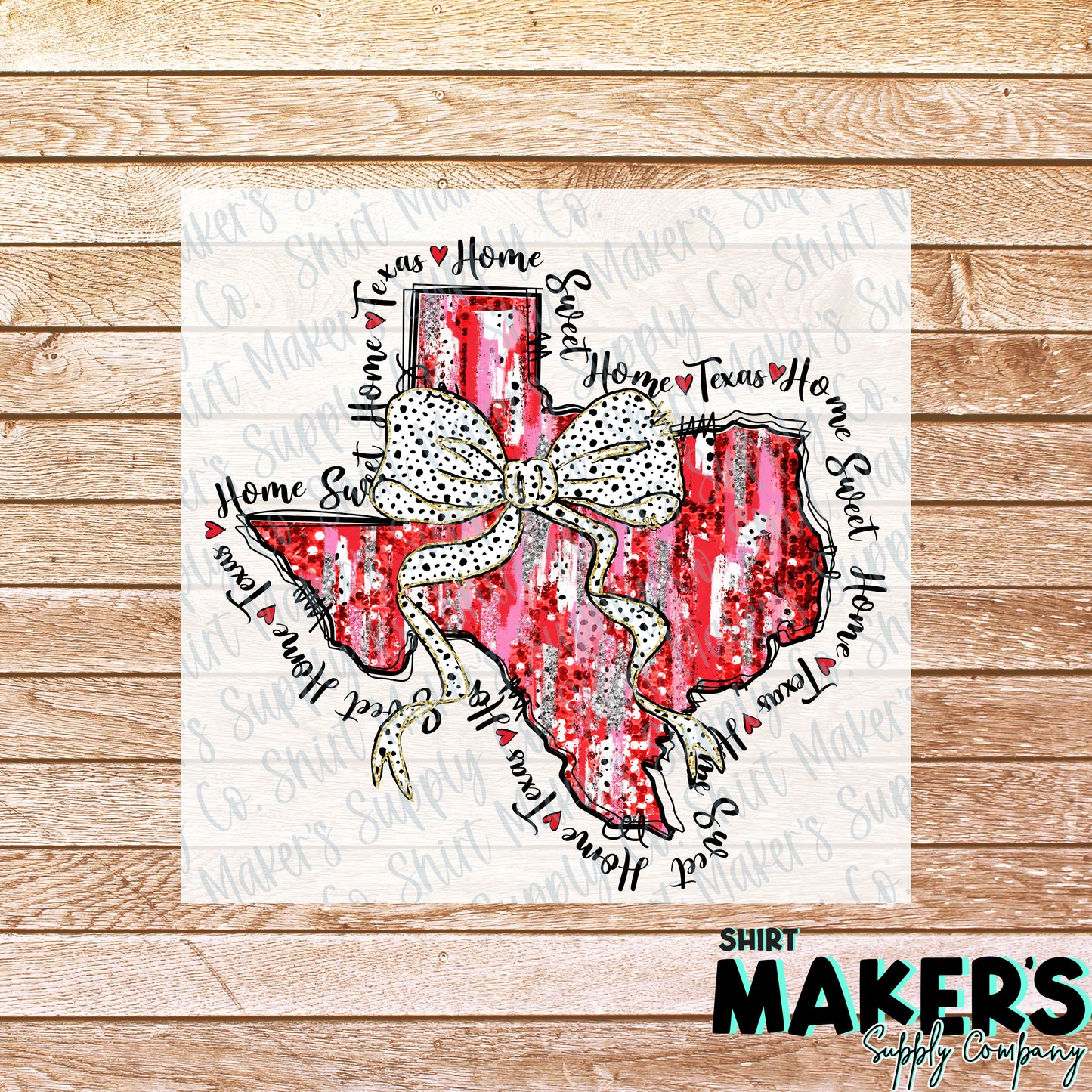 Texas Hearts Western Valentine's Day DTF or Sublimation Transfer