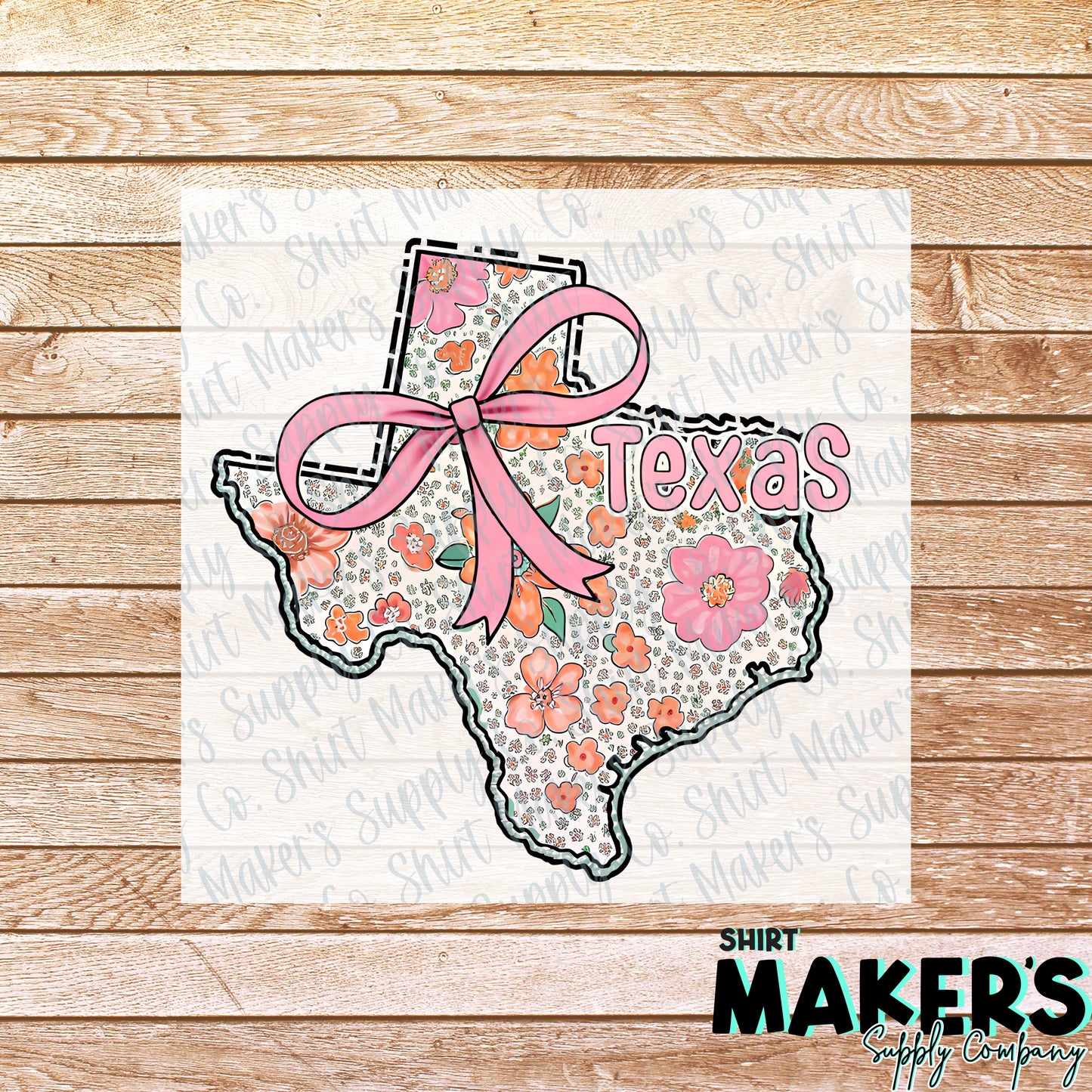 Texas Pink Bow DTF or Sublimation Transfer