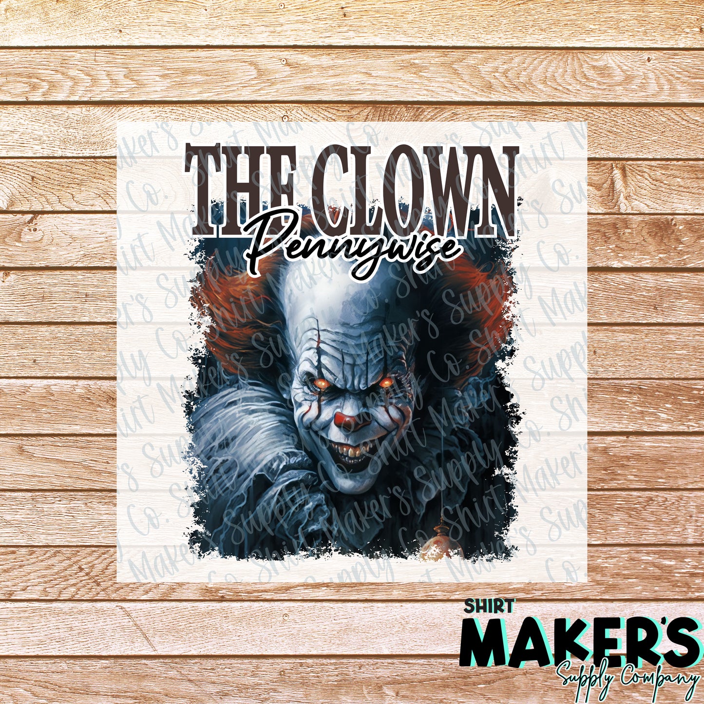 The Clown Halloween Horror DTF or Sublimation Transfer