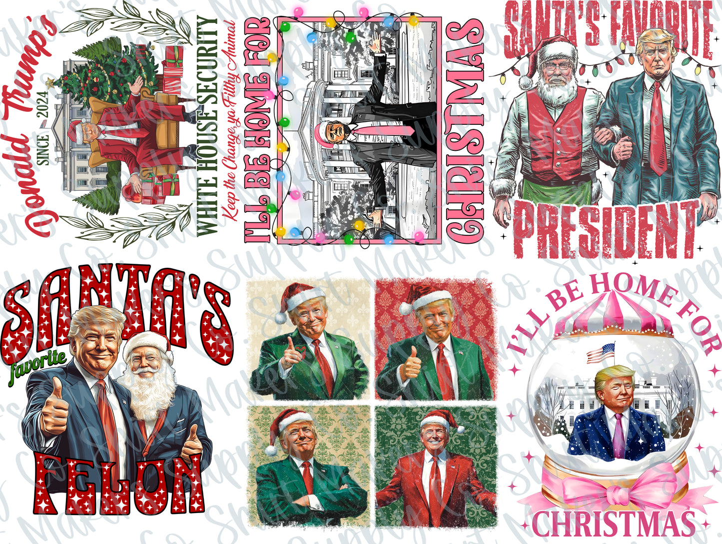 Trump Christmas DTF Gang Sheet