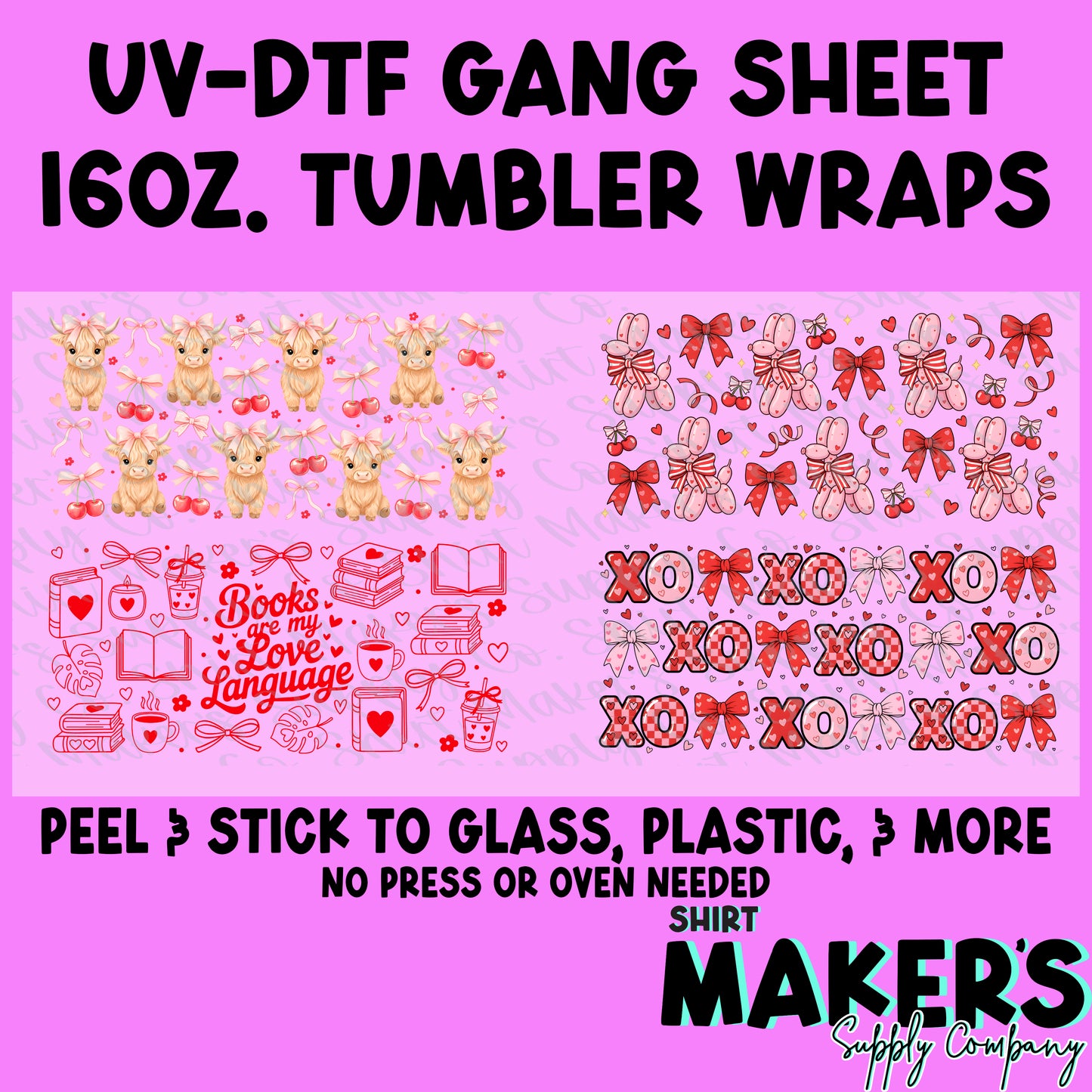 Valentine's Day #1 UV-DTF Gang Sheet