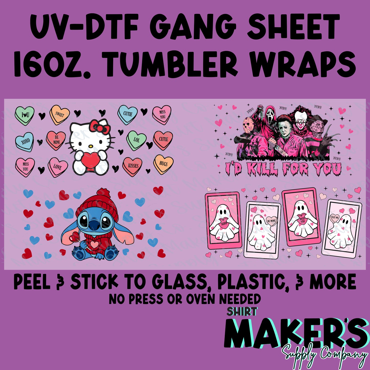 Valentine's Day #3 UV-DTF Gang Sheet