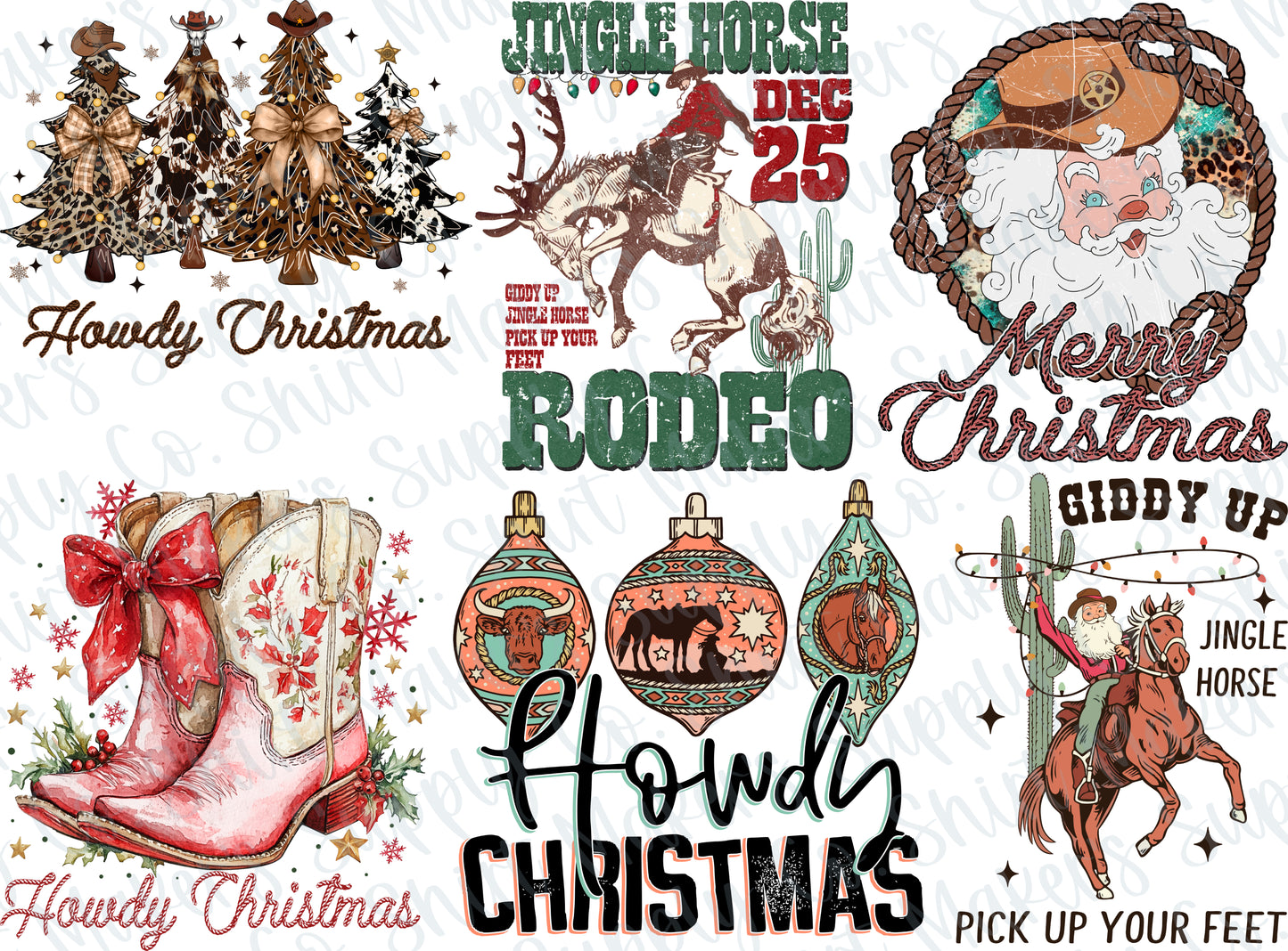 Christmas Western DTF Gang Sheet