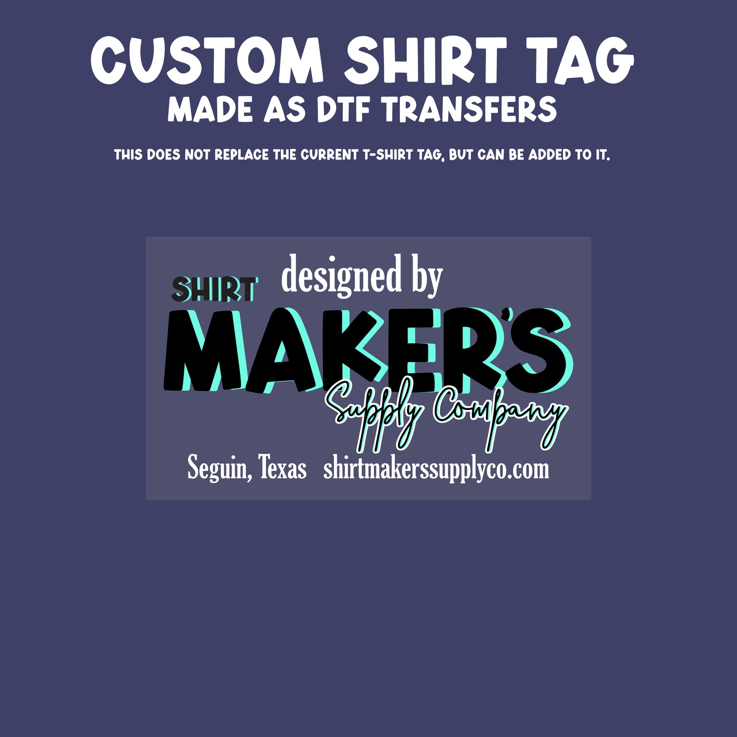Custom DTF Shirt Tag
