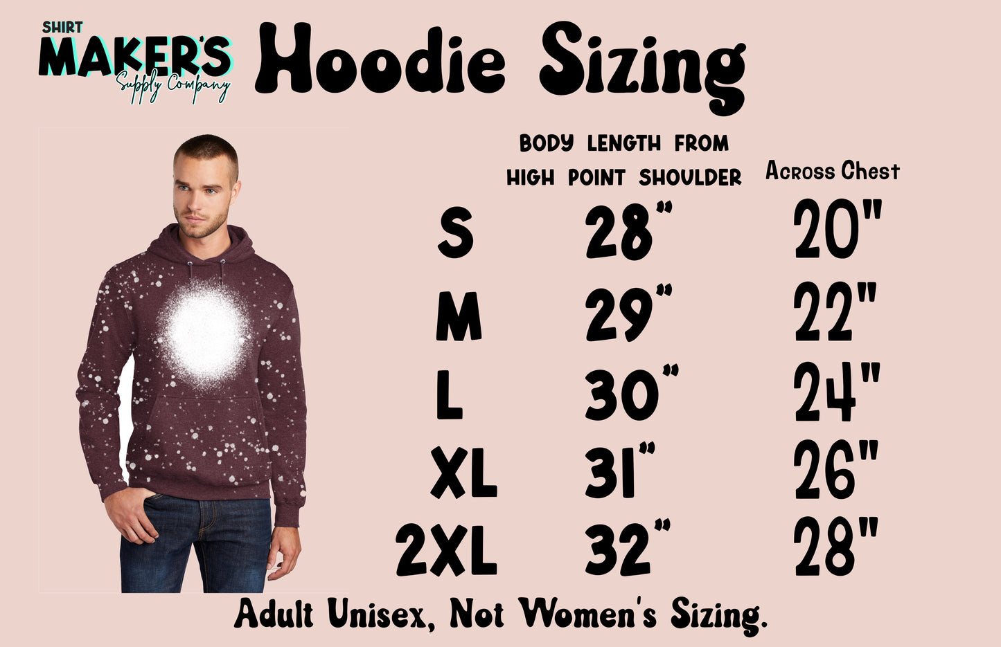 Bleached Blank Hoodie - Ready to Ship