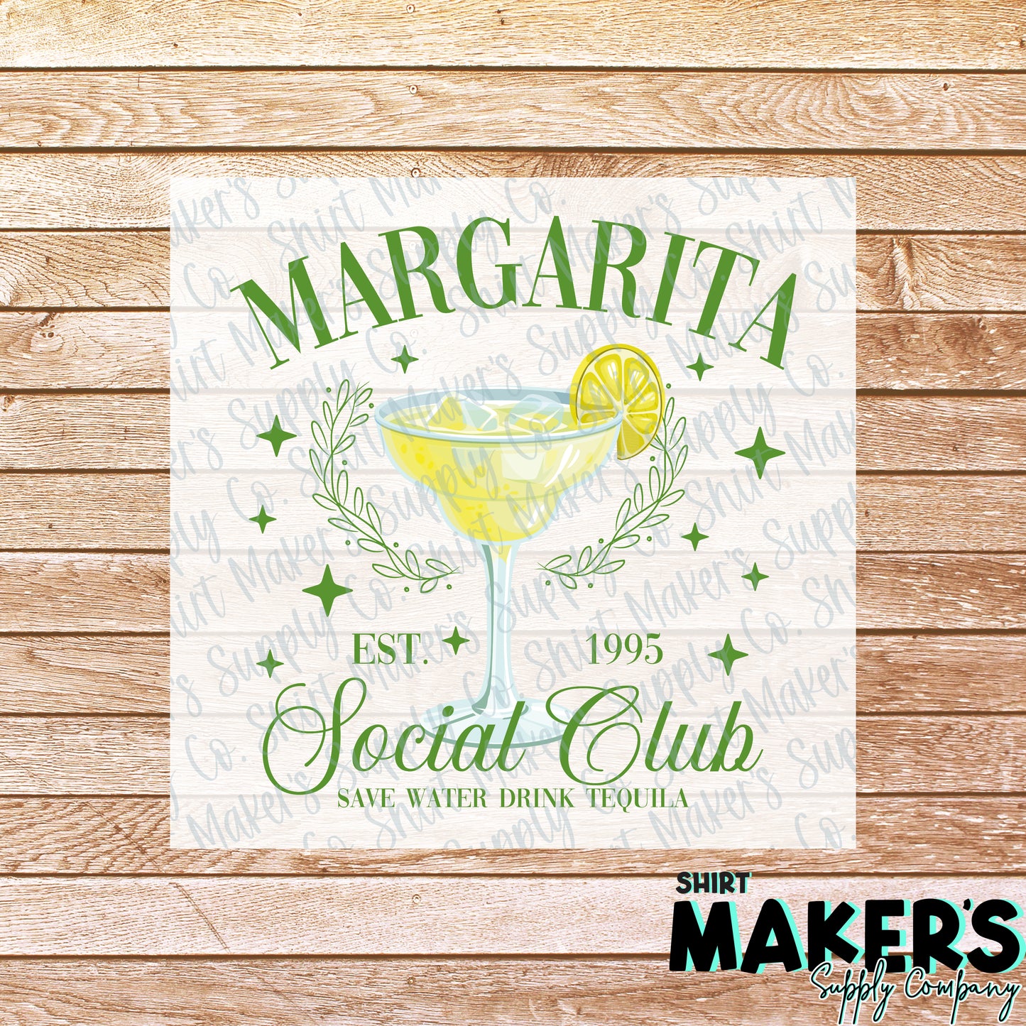 Margarita Social Club Summer DTF or Sublimation Transfer