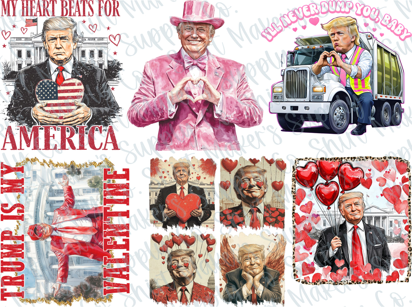 Trump Valentine's Day DTF Gang Sheet
