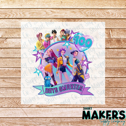 100 Days Smarter Kpop DTF or UV-DTF Transfer - or- Hat Patch, Acrylic, Magnet, or Keychain