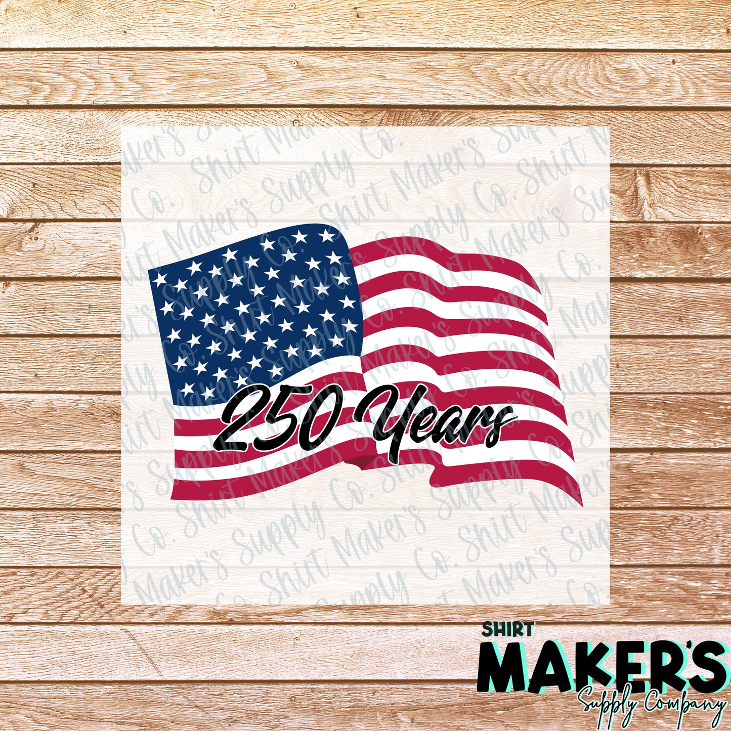 Flag 250 Years USA DTF or UV-DTF Transfer - or- Hat Patch, Acrylic, Magnet, or Keychain