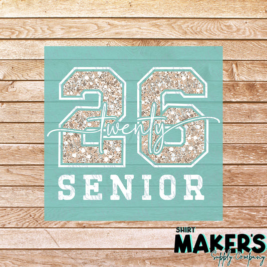 Senior 2026 Sequin DTF or Sublimation Transfer