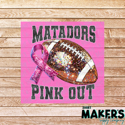 Matador Pink Out 2025 2 DTF Transfer - or- Hat Patch, Acrylic, Magnet, or Keychain