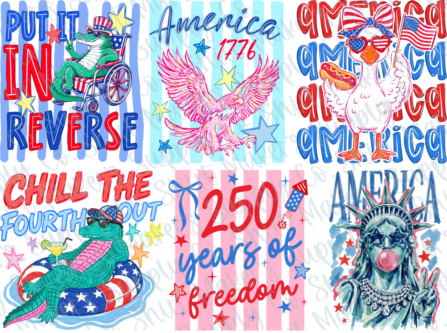 4th of July 2026 #1  DTF Gang Sheet