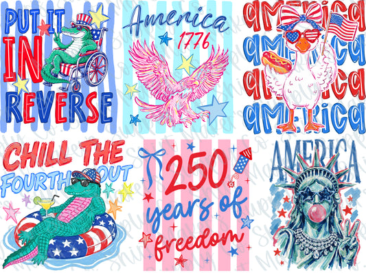 4th of July 2026 #1  DTF Gang Sheet