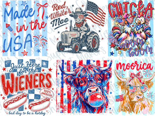 4th of July 2026 #2  DTF Gang Sheet