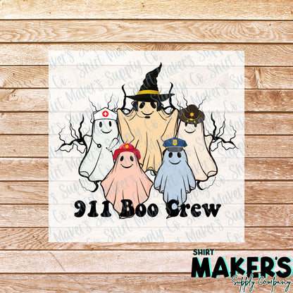911 Boo Crew DTF Transfer - or- Hat Patch, Acrylic, Magnet, or Keychain