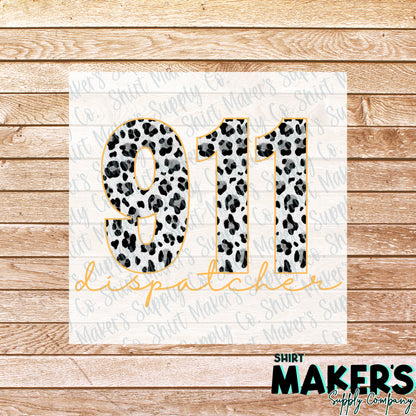 911 Dispatcher DTF Transfer - or- Hat Patch, Acrylic, Magnet, or Keychain