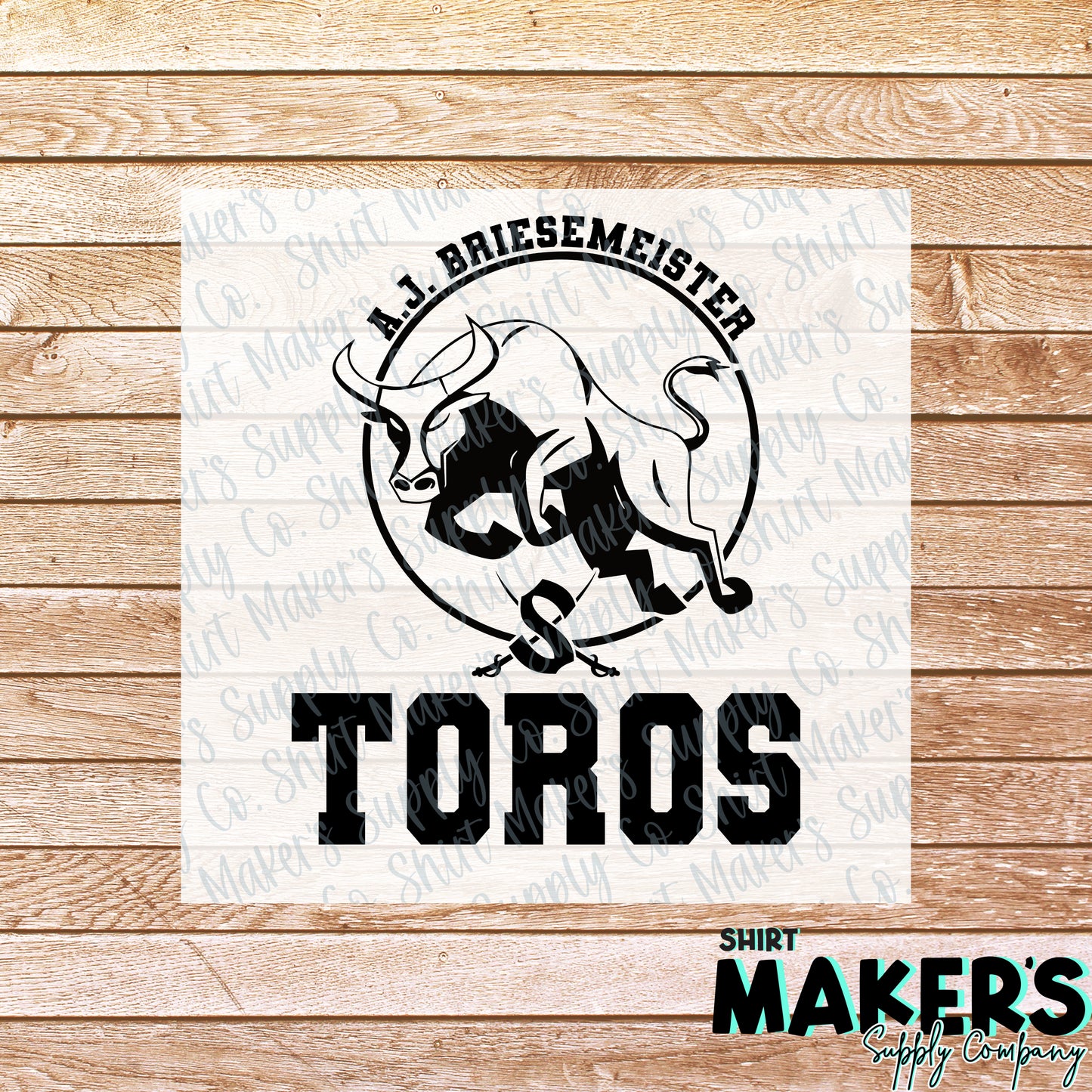 AJB Toros DTF Transfer - or- Hat Patch, Acrylic, Magnet, or Keychain