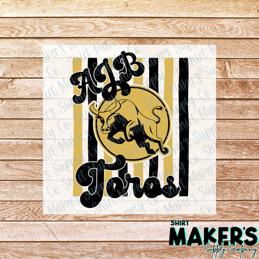 AJB Toros Stripes DTF Transfer - or- Hat Patch, Acrylic, Magnet, or Keychain