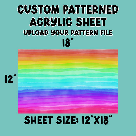 12"x18" 1/8" Custom Patterned Acrylic Sheet