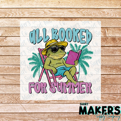 All Booked for Summer DTF Transfer - or- Hat Patch, Acrylic, Magnet, or Keychain