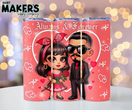 20oz. Always and Forever Valentine's Day Tumbler Wrap