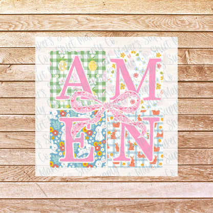 Amen Easter Jesus DTF Transfer - or- Hat Patch, Acrylic, Magnet, or Keychain