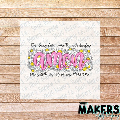 Amen Thy Kingdom Come DTF Transfer - or- Hat Patch, Acrylic, Magnet, or Keychain