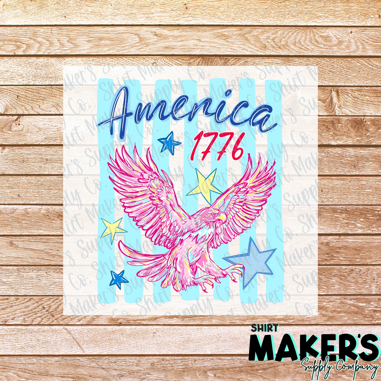 America 1776  Fourth of July DTF or UV-DTF Transfer - or- Hat Patch, Acrylic, Magnet, or Keychain
