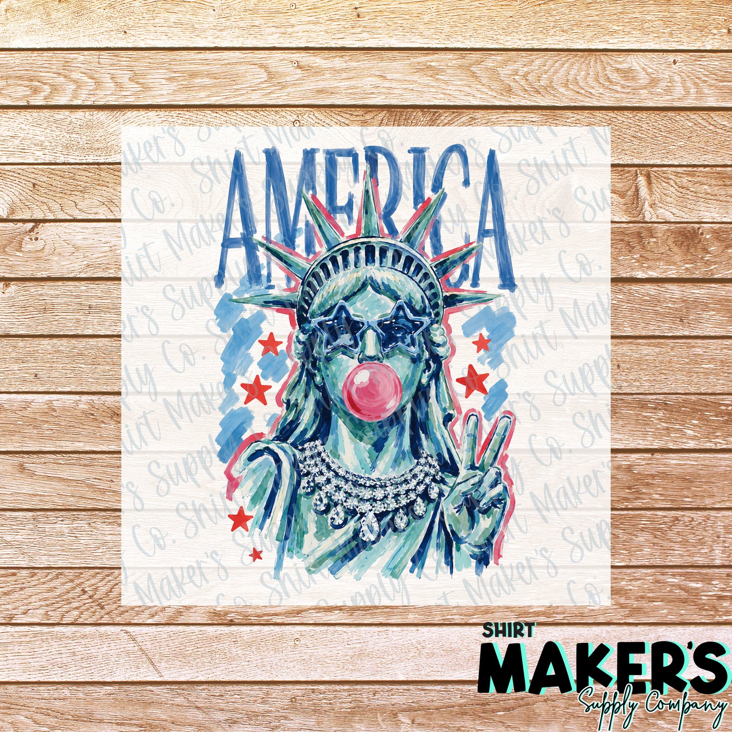 America Fourth of July DTF or UV-DTF Transfer - or- Hat Patch, Acrylic, Magnet, or Keychain
