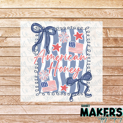 American Honey DTF Transfer - or- Hat Patch, Acrylic, Magnet, or Keychain