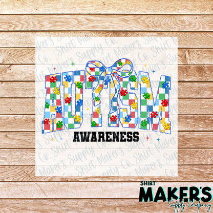 Autism Awareness DTF Transfer - or- Hat Patch, Acrylic, Magnet, or Keychain