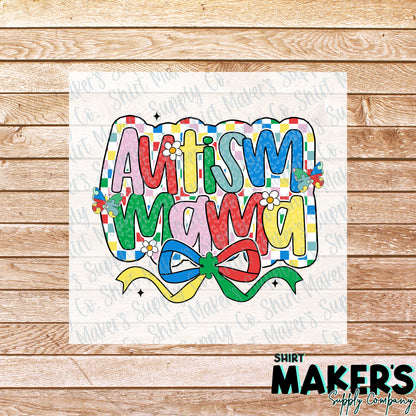 Autism Mama DTF Transfer - or- Hat Patch, Acrylic, Magnet, or Keychain