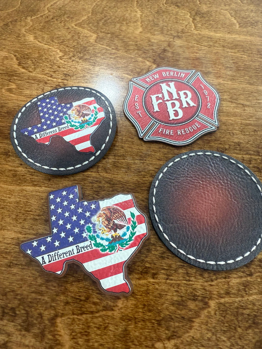 2.5" Custom Leatherette Hat Patch