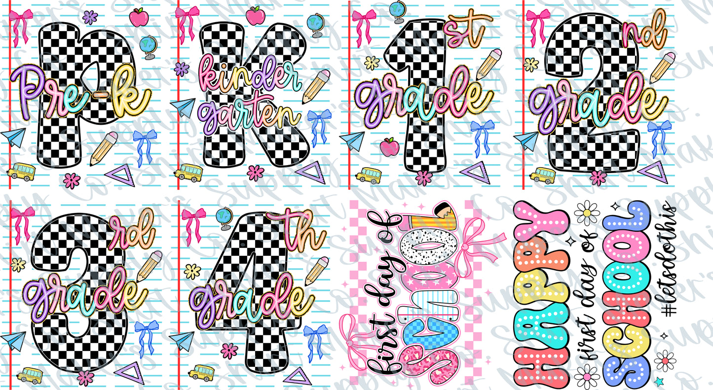 Kids Back to School #1 2026 DTF Gang Sheet
