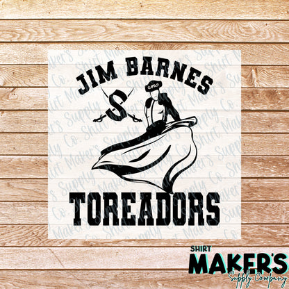 Barnes Toreadors DTF Transfer - or- Hat Patch, Acrylic, Magnet, or Keychain