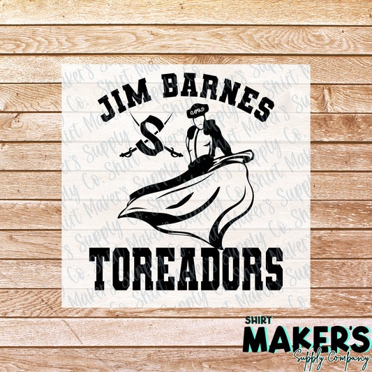 Barnes Toreadors DTF Transfer - or- Hat Patch, Acrylic, Magnet, or Keychain