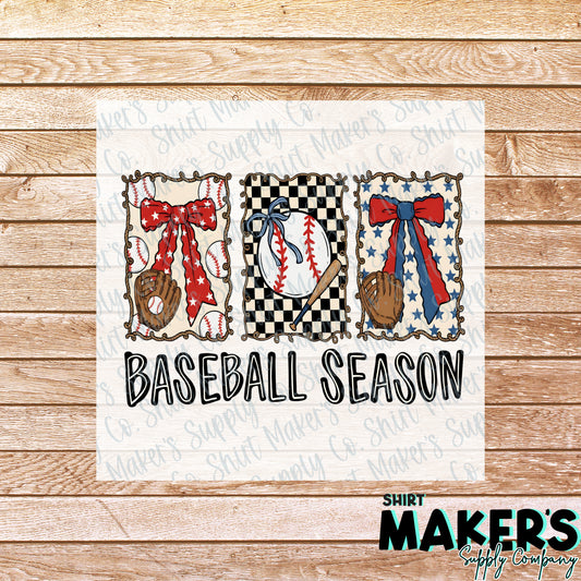 Baseball Season 1 DTF, UV-DTF, or Sublimation Transfer
