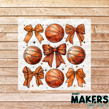 Basketball Coquette DTF Transfer - or- Hat Patch, Acrylic, Magnet, or Keychain