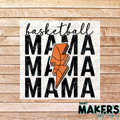 Basketball Mama DTF or UV-DTF Transfer - or- Hat Patch, Acrylic, Magnet, or Keychain