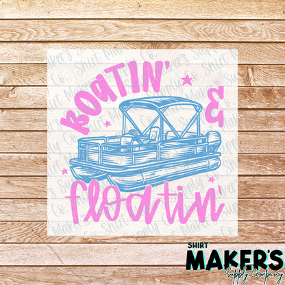Boatin and Floatin DTF Transfer - or- Hat Patch, Acrylic, Magnet, or Keychain