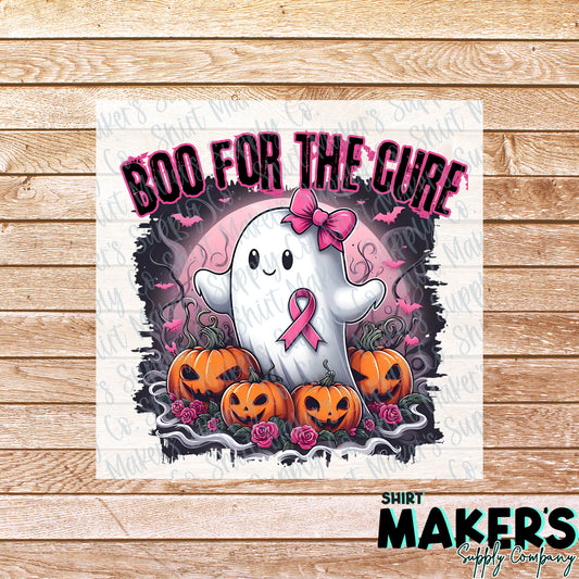 Boo for a Cure Breast Cancer DTF or Sublimation Transfer