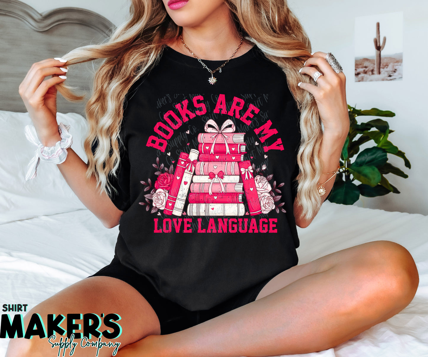 Books are my Love Language Valentine's Day DTF or Sublimation Transfer